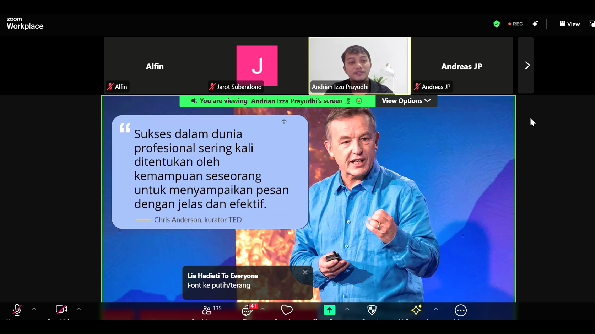 Valnera training session